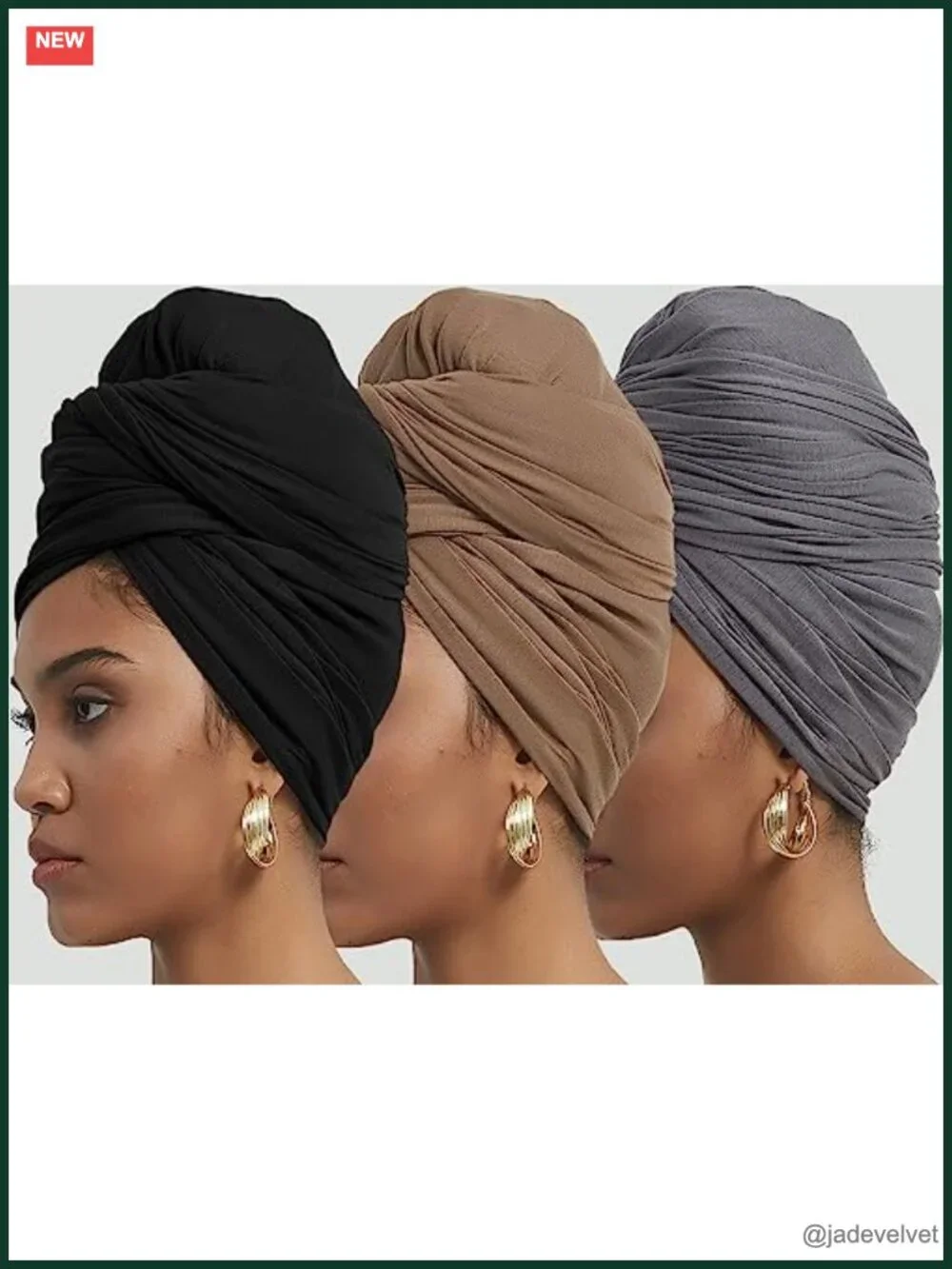 Long Soft Head Wrap Turban Headband Two Way Stretch Jersey Hijab Scarf African